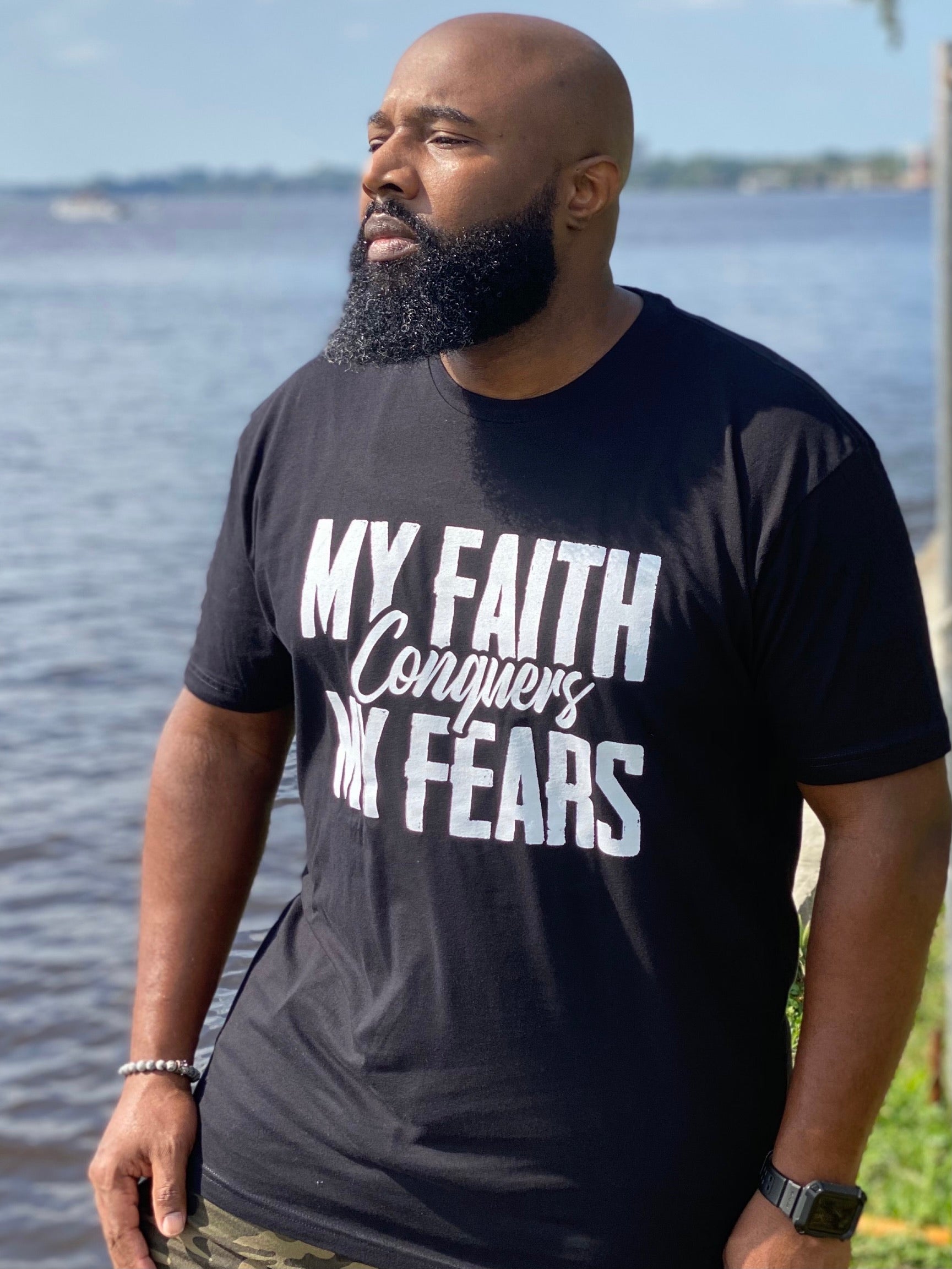 My Faith Conquers My Fears - Tee – The Legacy Beard Brand