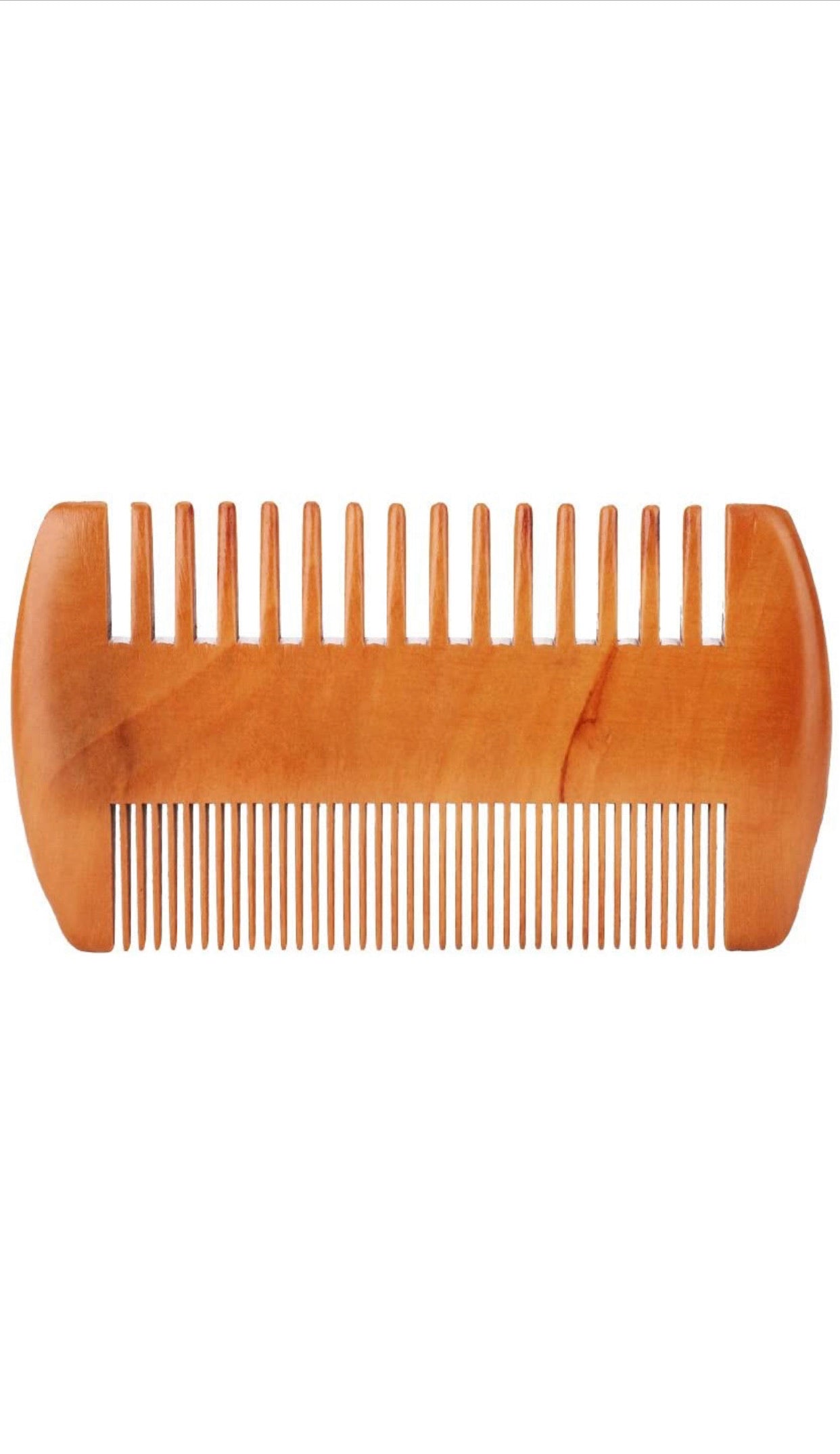  Natural wooden comb, handmade and double sided. 