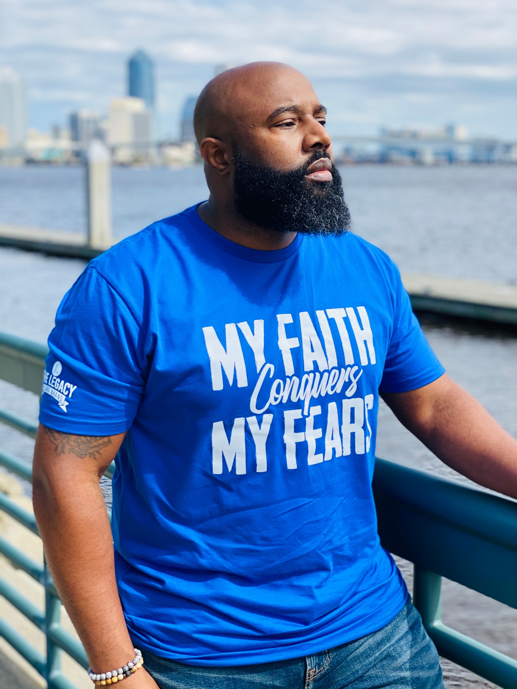 My Faith Conquers My Fears - Tee – The Legacy Beard Brand